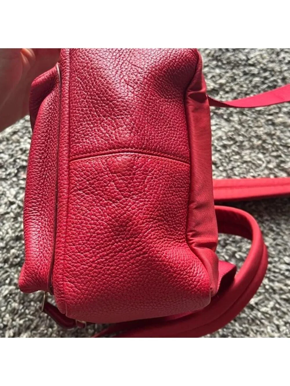 Coach red leather
